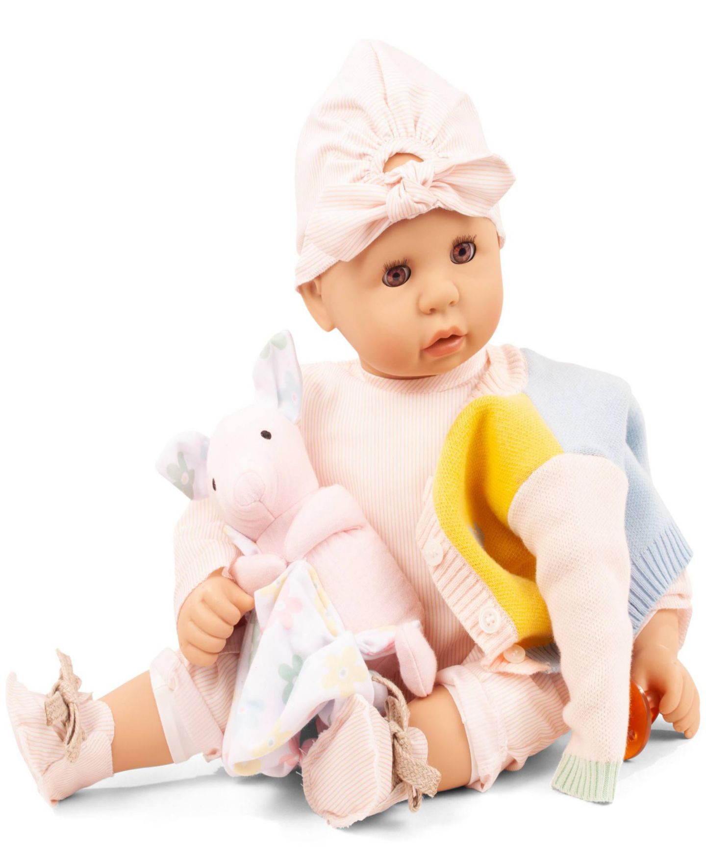 Детская кукла Gotz Cookie Colours 19" Baby Doll with Sleeping Eyes and Cuddle Toy, Ages 3+ — фото 4
