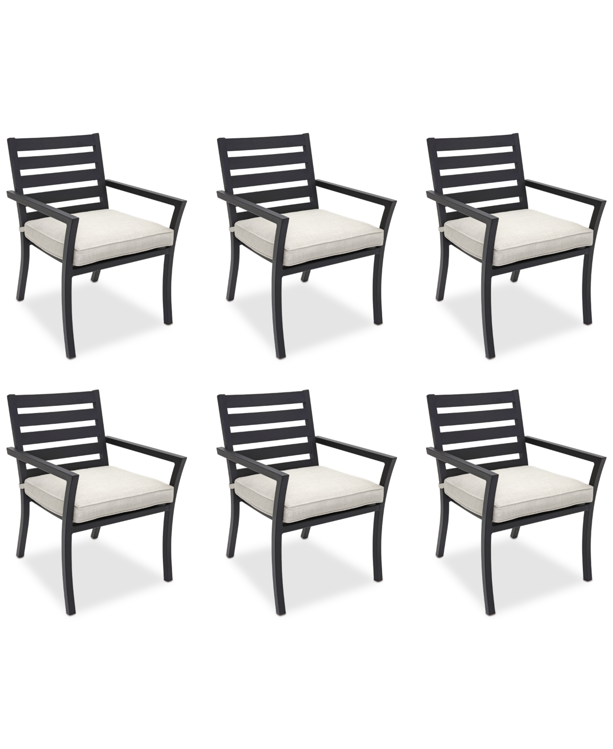 Agio Astaire Outdoor 6-pc Dining Chair Bundle Set In Pearl White