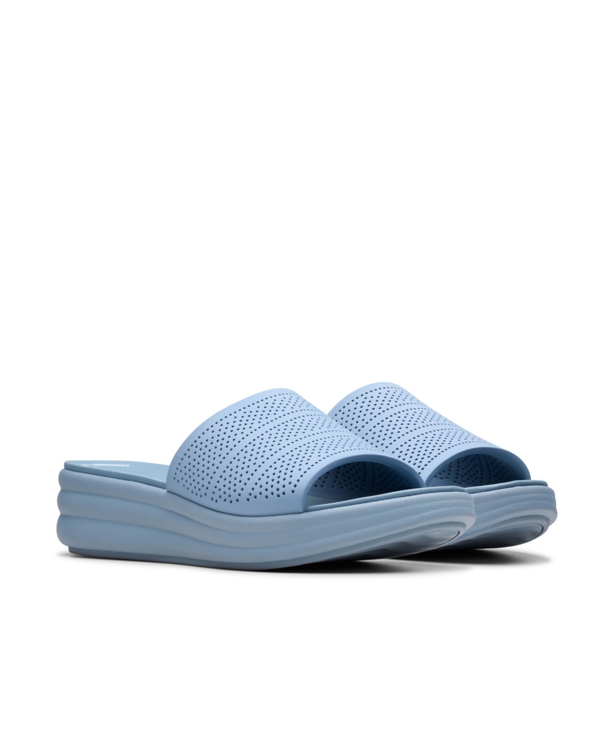 Clarks Cloudsteppers Women's Drift Twist Slip-on Flat Sandals In Light Blue