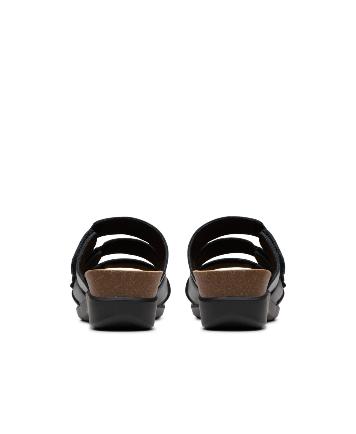 Shop Clarks Collection Women's Calenne Lily Wedge Sandals In Black Leather