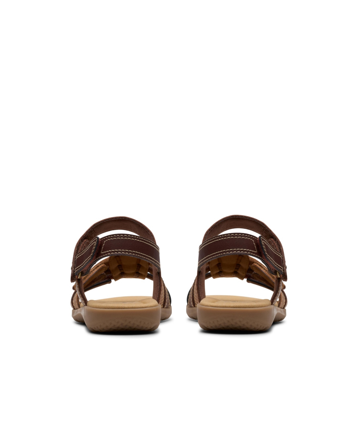 Clarks Collection Women's Elizabelle Kay Riptape Flat Sandals In Brown Multi Leather