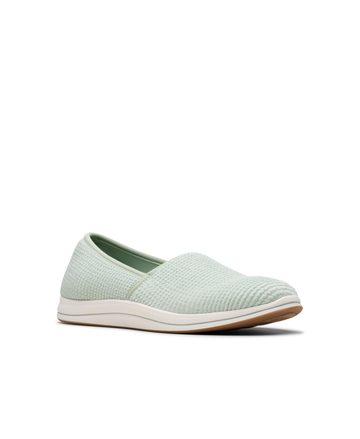 Clarks Cloudsteppers Women's Breeze Stretch Slip-on Shoes In Mint Textile