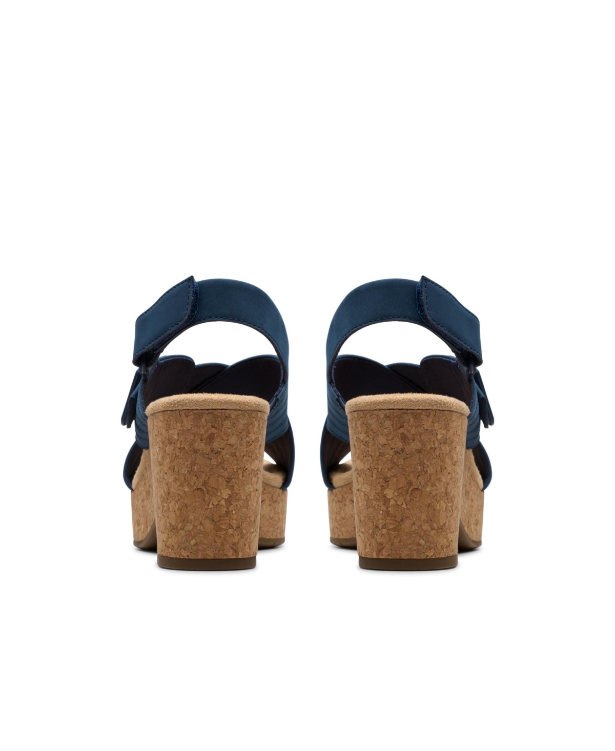 Clarks Collection Women's Nerisa West Wedge Sandals In Navy Nubuck