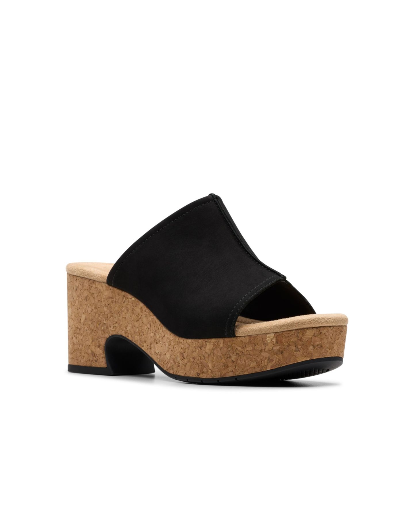 Женские сандалии Clarks Collection Nerisa Vine Wedge, цвет: Чёрный нубуковый — фото 9