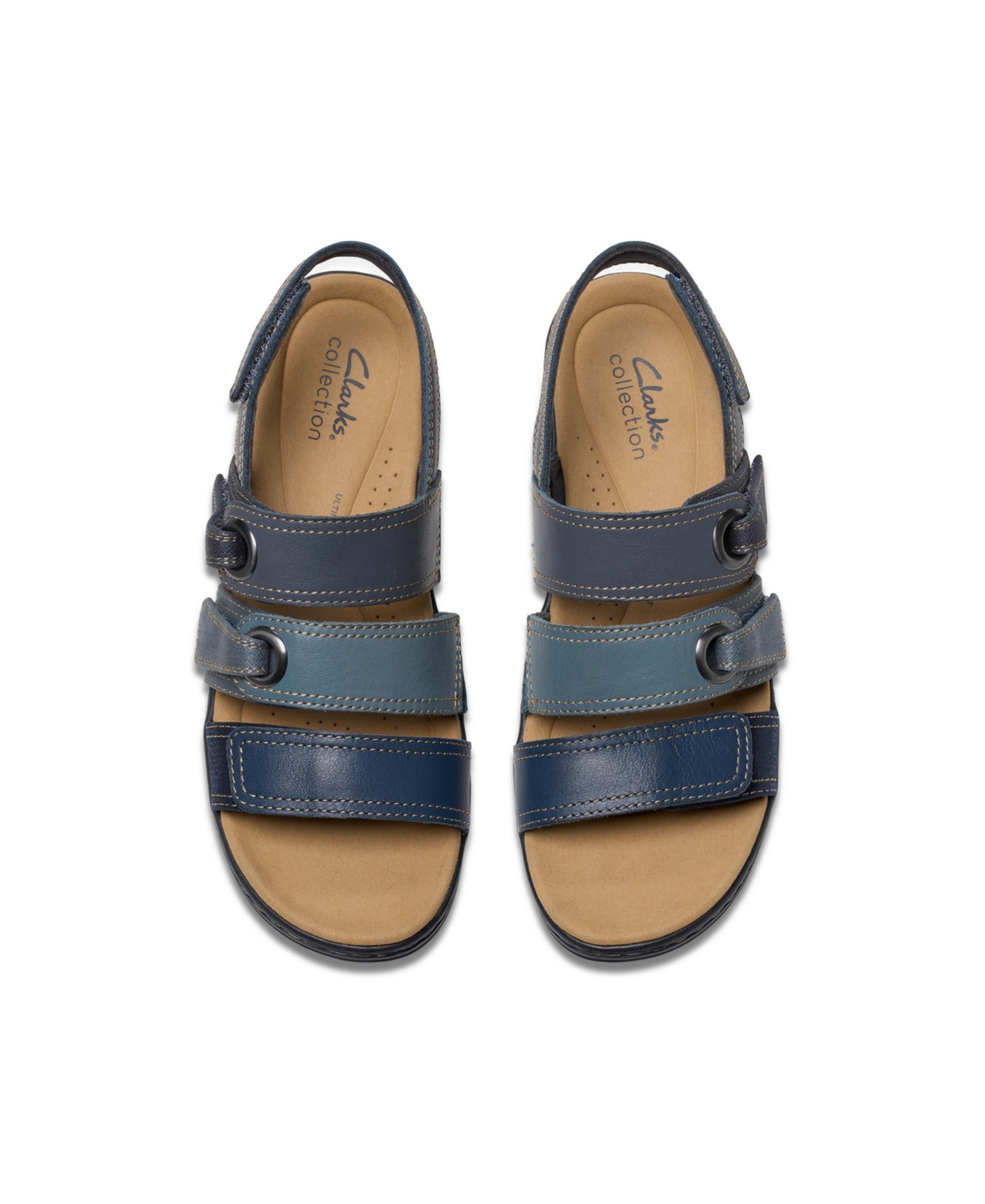 Clarks Merliah 2 Bali In Navy Combi Leather