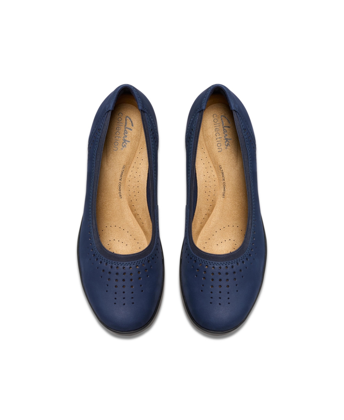 Clarks Collection Women's Suttyn Kaylie Slip-on Shoes In Navy Nubuck