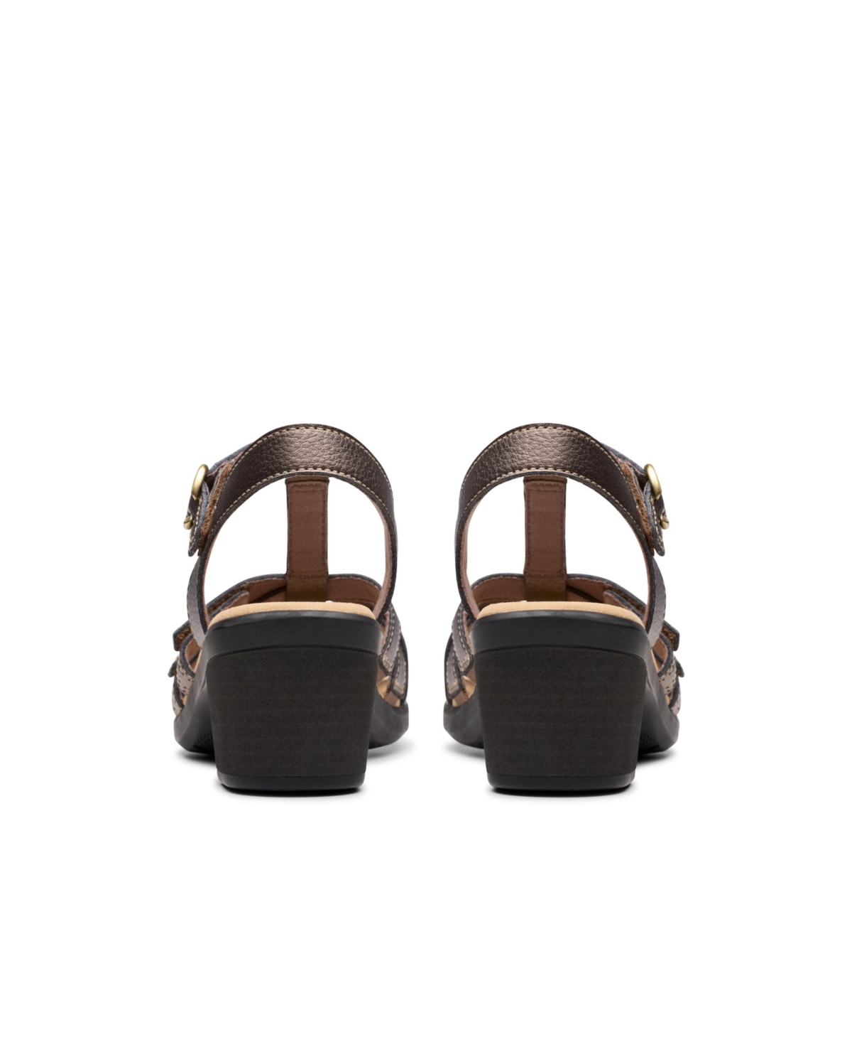 CLARKS COLLECTION WOMEN'S EMILY2 ROSE BLOCK HEEL SANDALS 