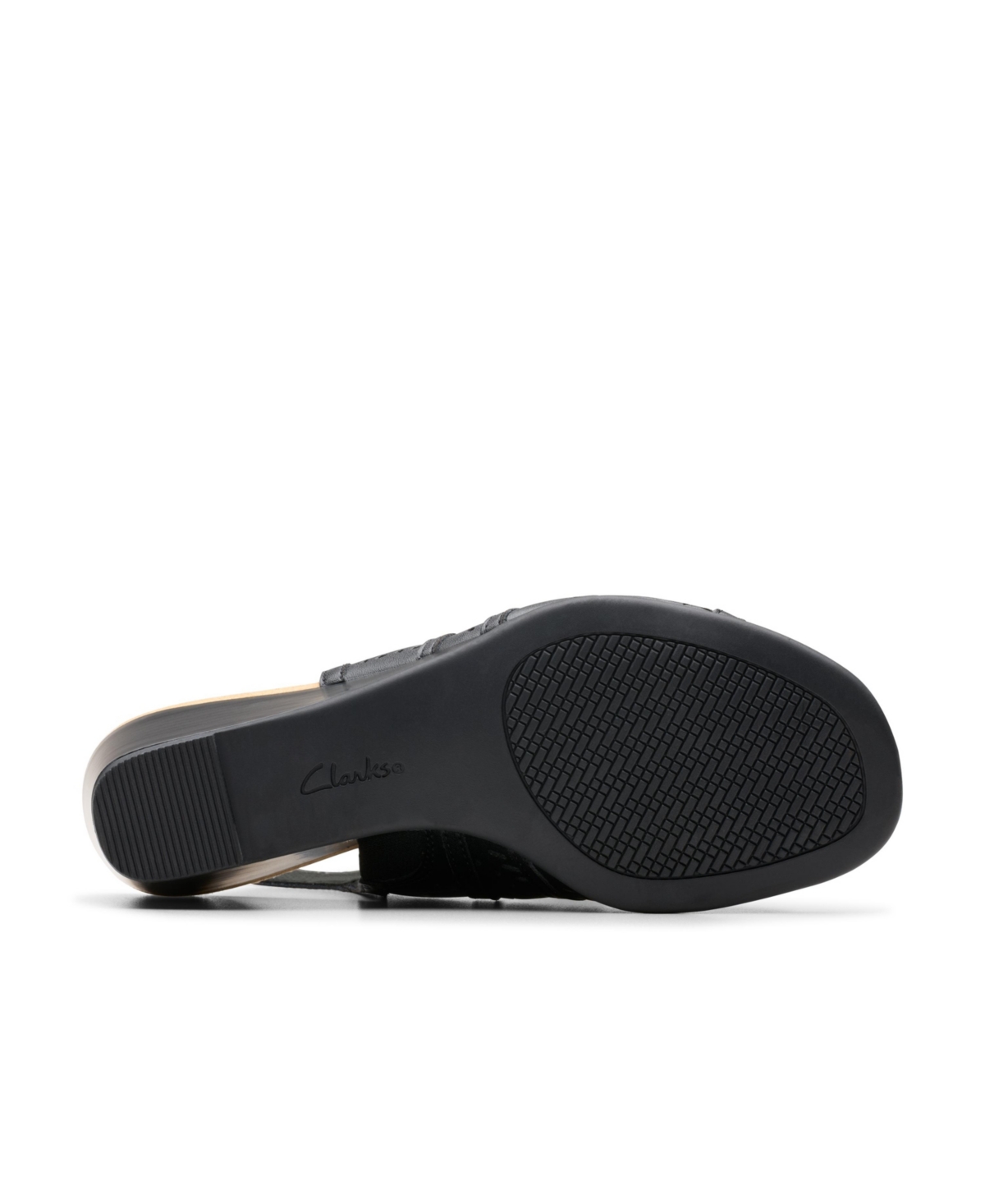 Clarks Collection Women's Emmalae Hope Wedge Sandals In Black Leather