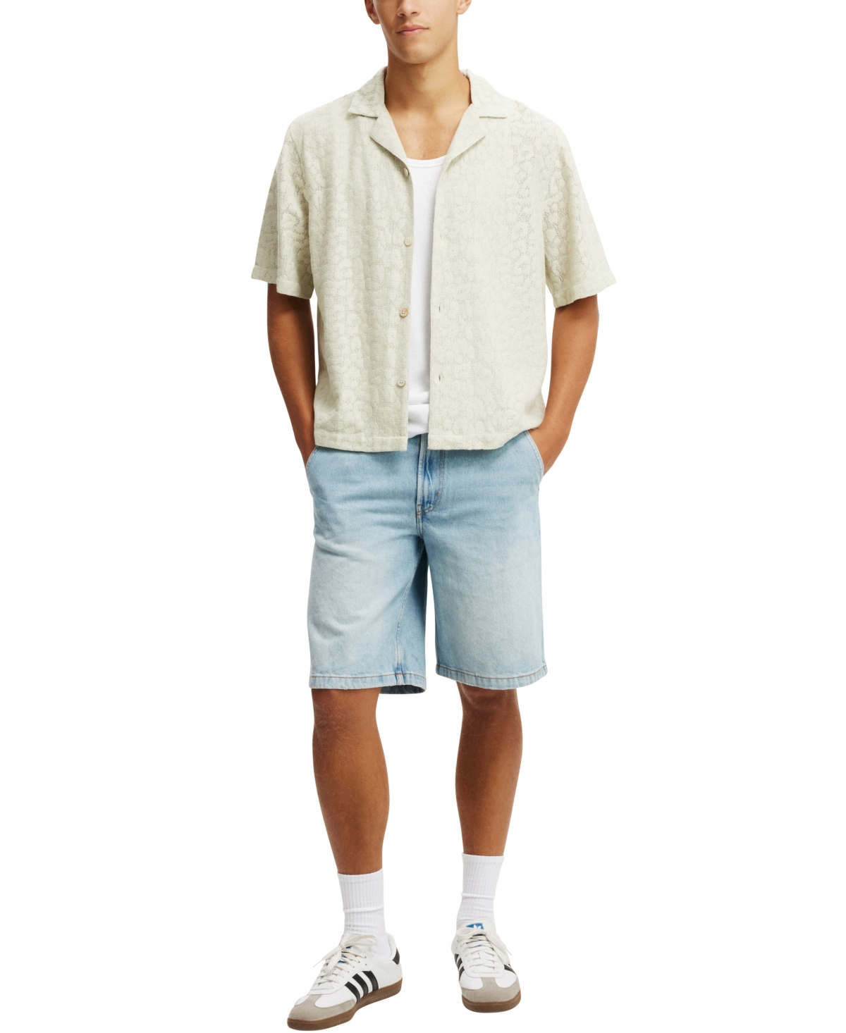 Shop Cotton On Men's Baggy Denim Shorts In Carpenter Remi Blue