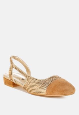 Womens Rerita Rhinestone-Studded Glitter Sandals