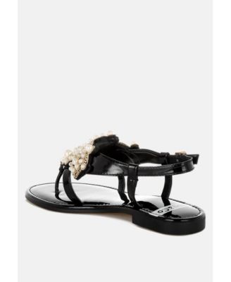 Zalata Pearl Studded Flats