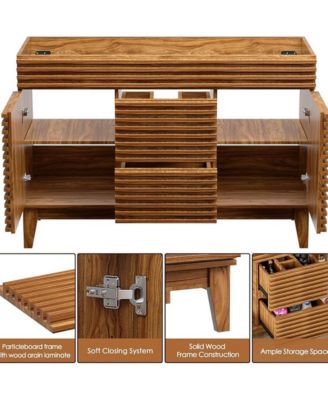 48.0 in. Freestanding Bath Vanity Cabinet without Top in Walnut Assembly required