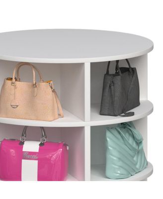 Revolving Shoe Organizer Tower &amp;#x2013; Compact Rotating Rack for Shoes, Heels &amp; Accessories