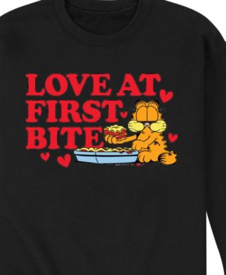 Men's Garfield Love At First Bite Fleece Sweatshirt