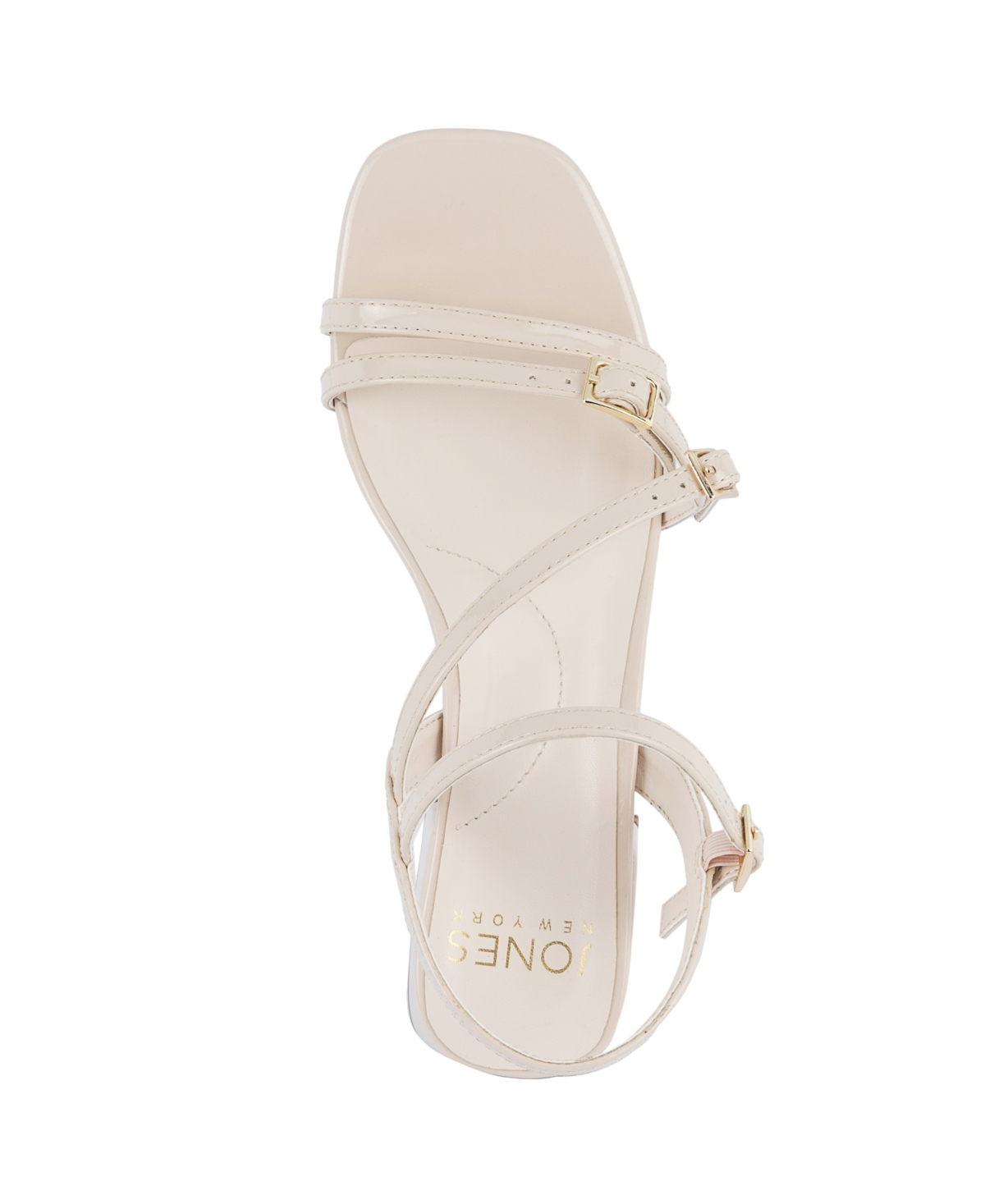 Shop Jones New York Women's Unasyn Block Heel Strappy Dress Sandals In Bone