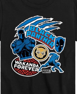 Big Boys Black Panther Stickers Graphic T-Shirt