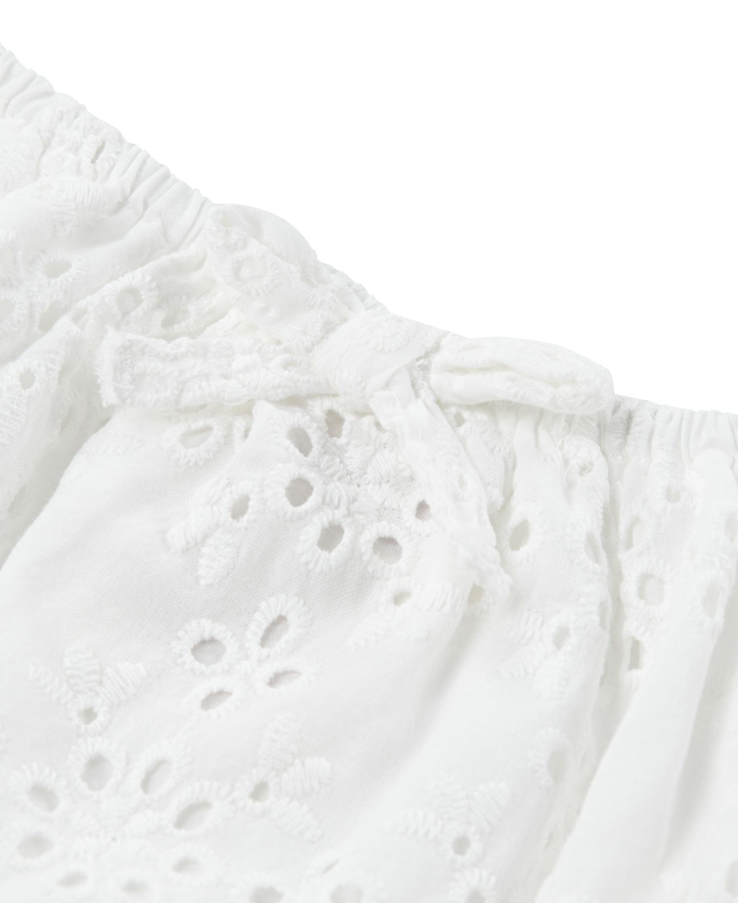 Платье Levi's Eyelet Short-Sleeve Dress для девочек, цвет: Яркий белый — фото 7