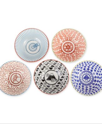 16 oz. Japanese Porcelain Bowls, Set of 5
