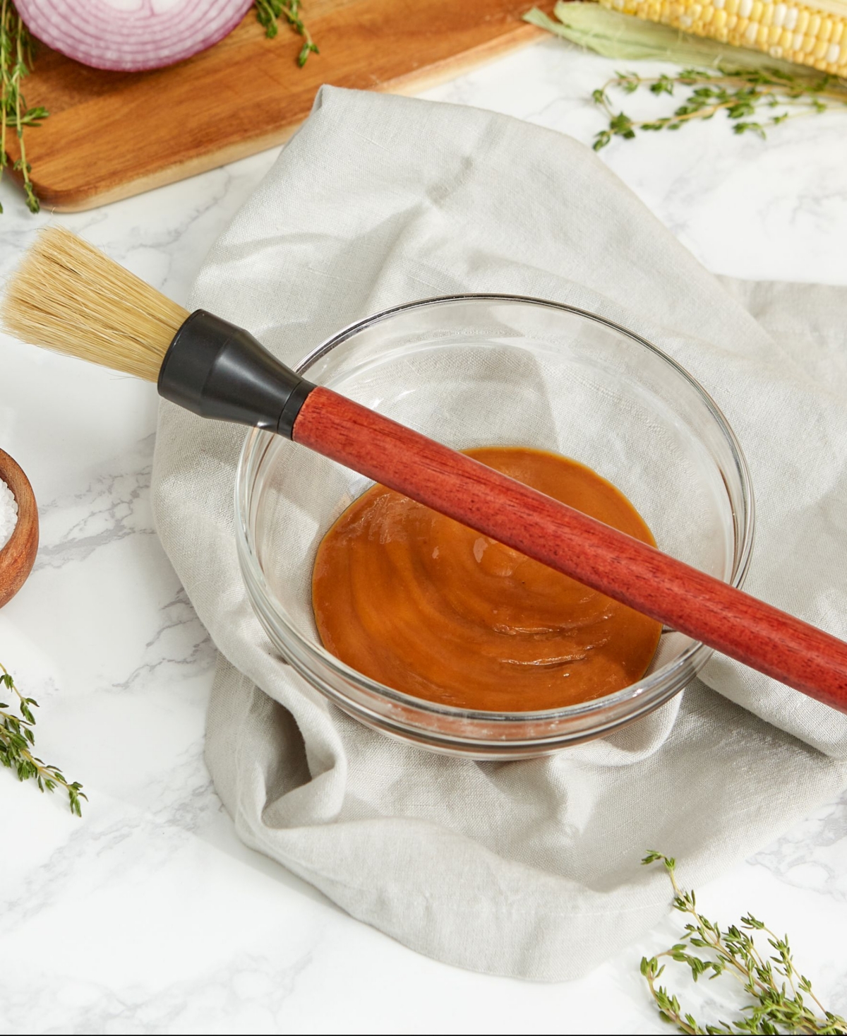Shop Rsvp International Set Of 5 Stainless Steel Barbeque Tools In Rosewood