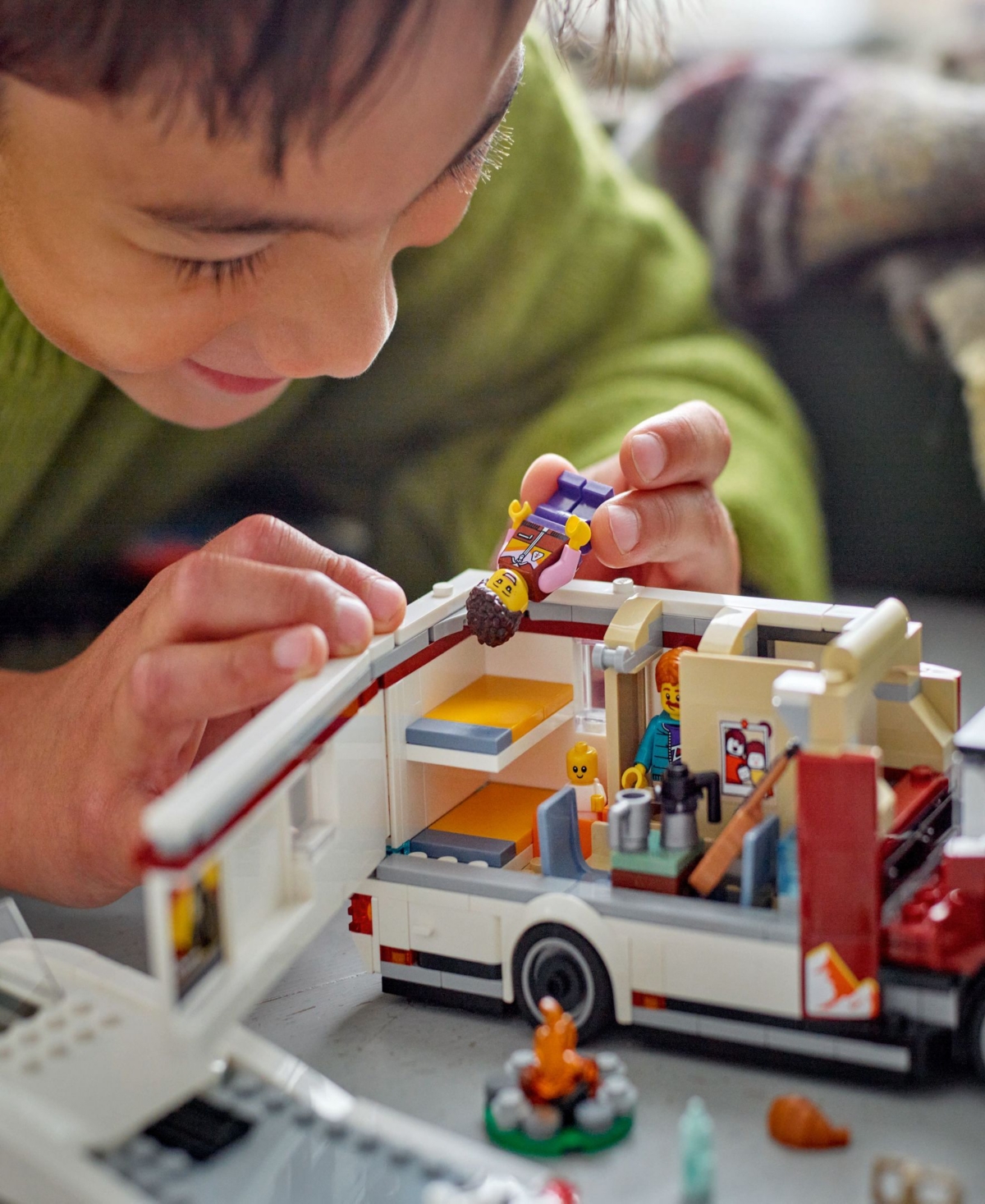Shop Lego City Holiday Adventure Camper Van Building Toy Set 60454, 385 Pieces In Multi Color