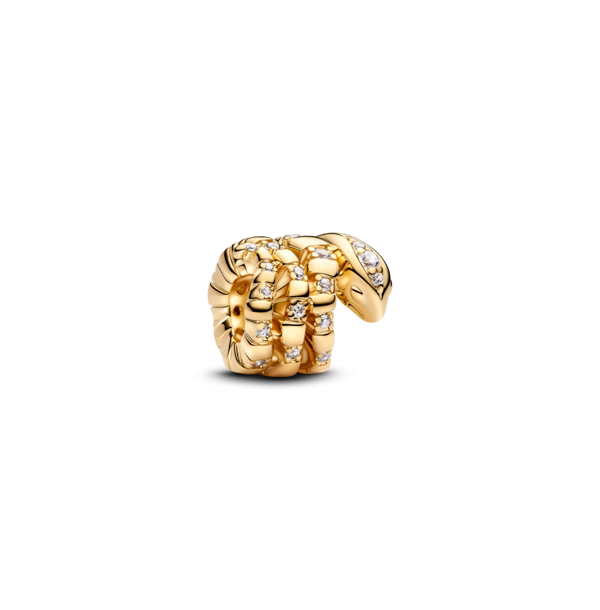 14K Gold Plated Curled Snake Charms - Gold Plated