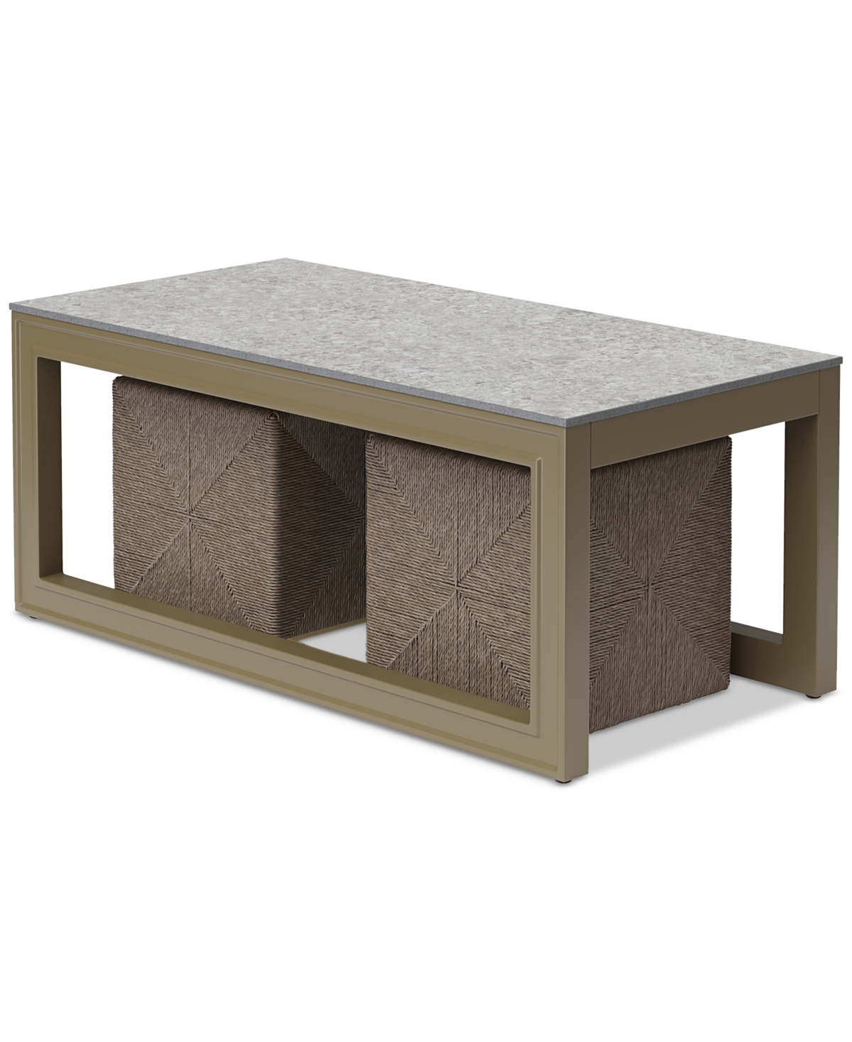 AGIO SONETTA OUTDOOR SEATING 3PC SET (COFFEE TABLE & 2 CUBES), CREATED FOR MACY'S 