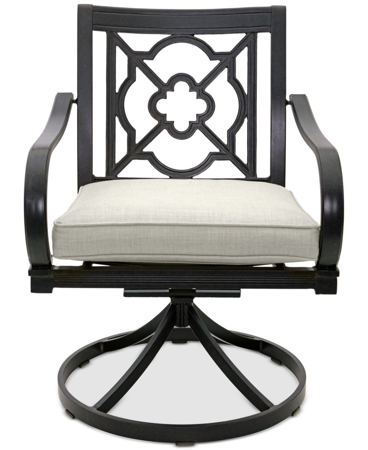 Agio St Croix Outdoor Swivel Chair In Pearl White