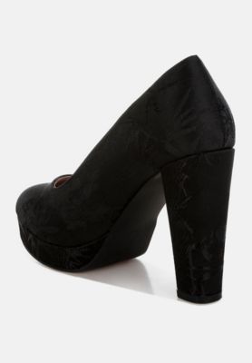 Womens Jastour Platform Block Heel Pumps