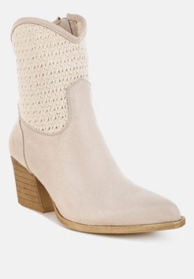 Womens Bimmy Woven Pointy Western Boots