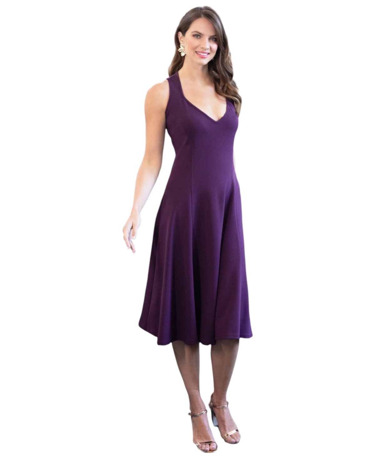 Women's Sleeveless A-Line Dress - Black