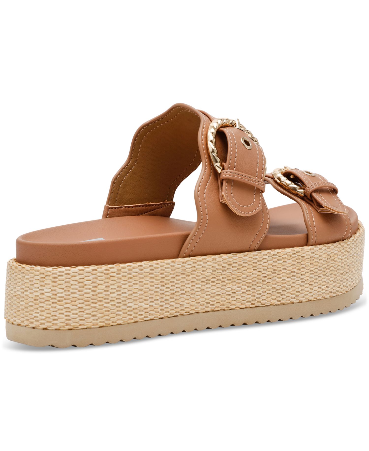 Women's Serpent Double Band Footbed Platform Sandals