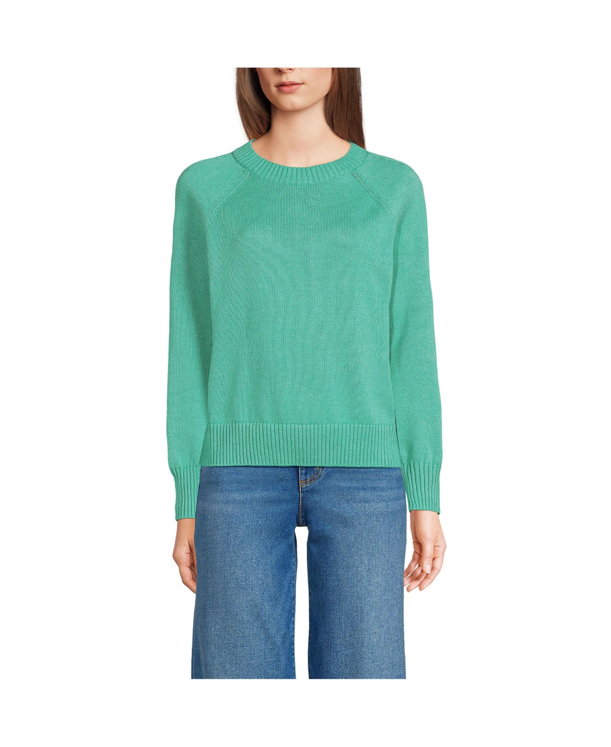 Women's Drifter Raglan Sleeve Easy Fit Sweater - Ivory placed stripe