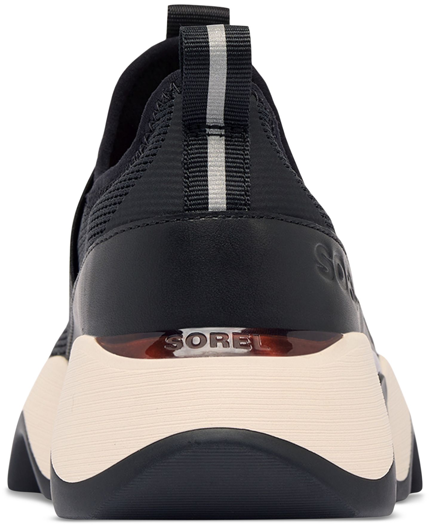 Женские кроссовки Sorel Kinetic Impact II Strapped Slip-On, цвет: Чёрный / Белый — фото 3