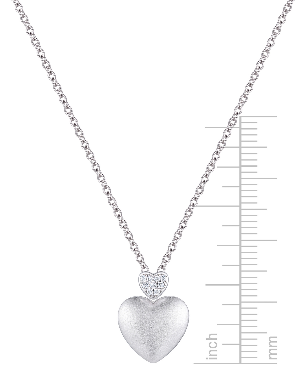 Macy's 2-pc. Set Diamond Double Heart Pendant Necklace & Matching Stud Earrings (1/10 Ct. T.w.) In Sterling In Sterling Silver