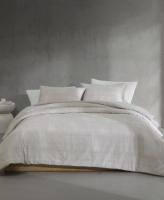 Calvin Klein Textural Rib Cotton Sateen 3-pc. Comforter Set, Queen In Warm Taupe