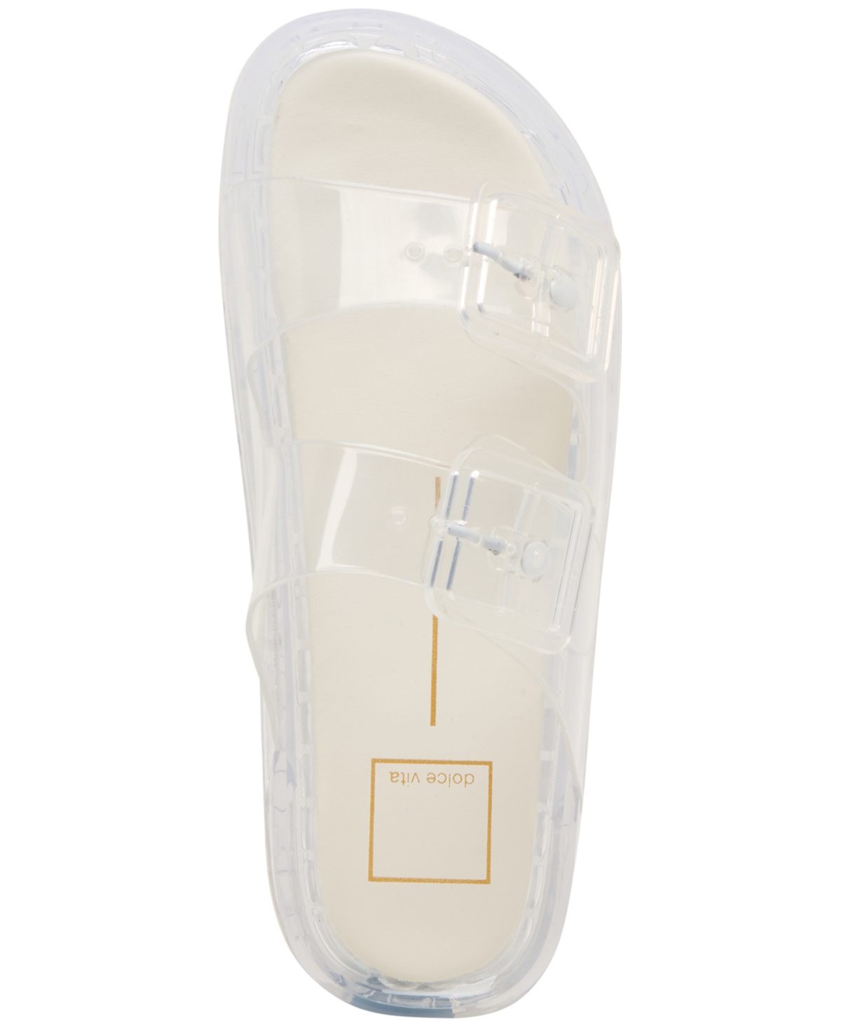 Shop Dolce Vita Women's Julio Jelly Double-band Jelly Footbed Sandals In Crystal Vinyl