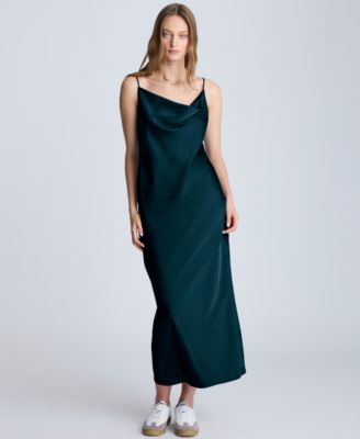 Kenneth Cole - Women's Satin Cowlneck Maxi Dress