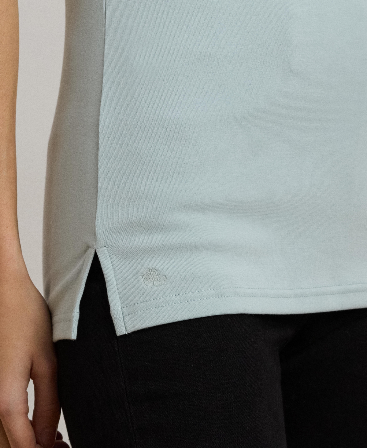 RALPH LAUREN STRETCH COTTON BOATNECK T-SHIRT 