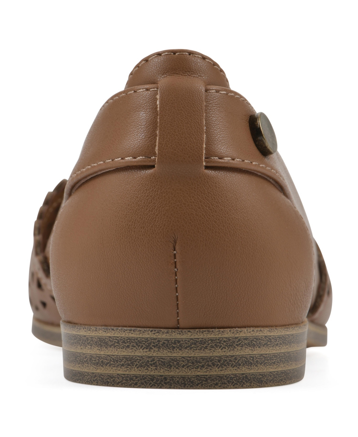Shop White Mountain Women's Nobler Pointed Toe Flats In Tan Smooth