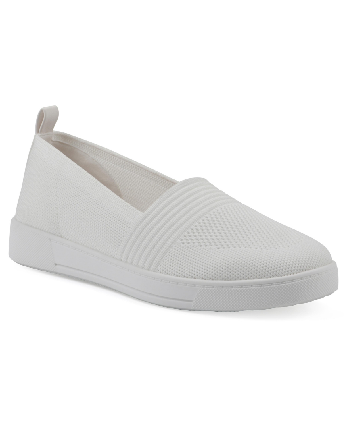 Women's Upright Slip-On Sneakers - White Fabric