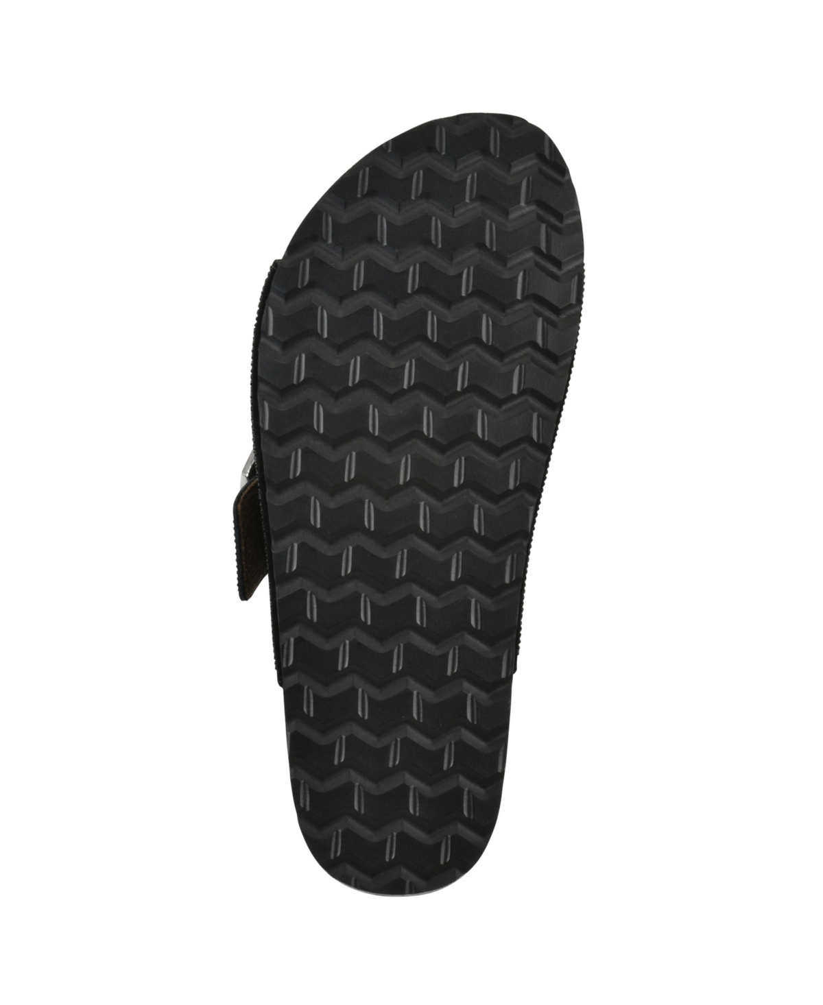White Mountain Women's Granitas Round Toe Flat Sandals In Black Suede