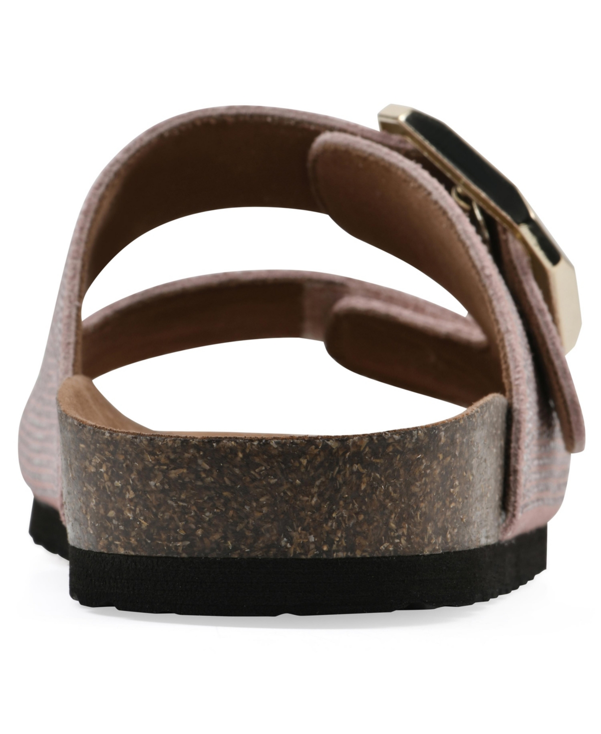 White Mountain Women's Granitas Round Toe Flat Sandals In Blush Pink Suede