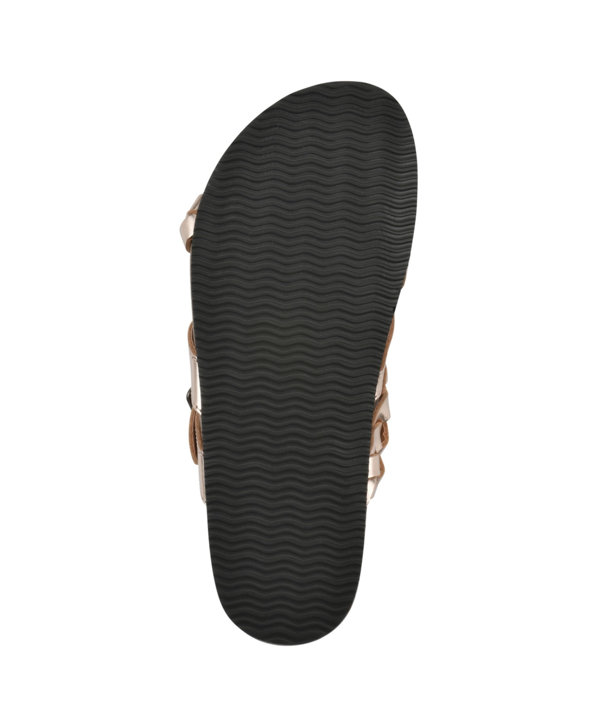 White Mountain Women's Harrington Round Toe Flat Sandals In Rosegold Metallic