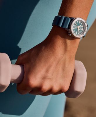 Women's Promaster Sea Dive 4 Light Blue Polyurethane Strap Watch 36.5mm