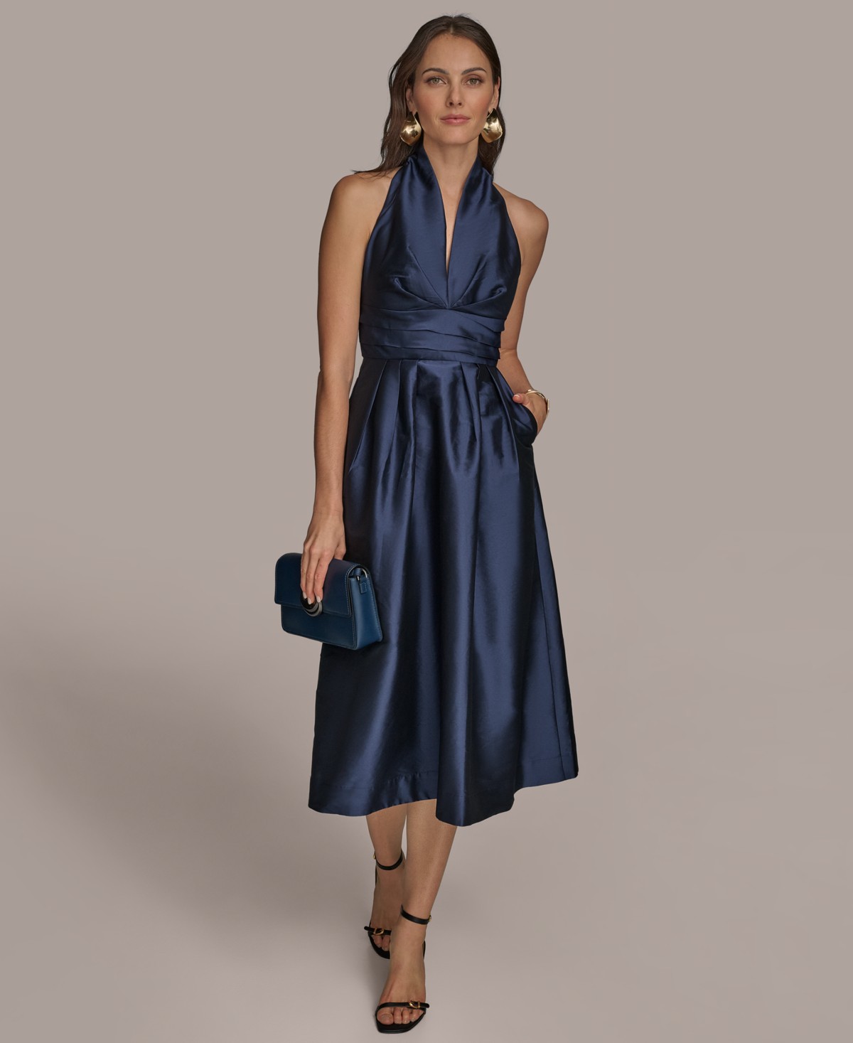 Женские платья Donna Karan New York Women's A-Line Halter Midi Dress — фото 1