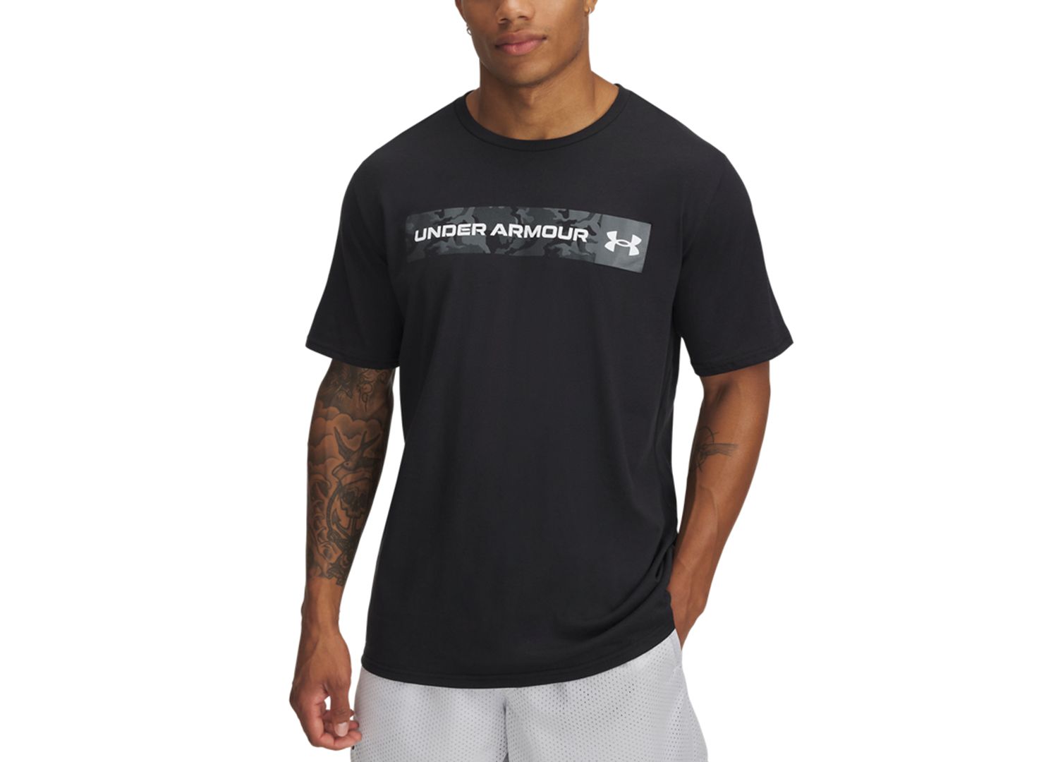Men's Camo Panel Logo Graphic T-Shirt