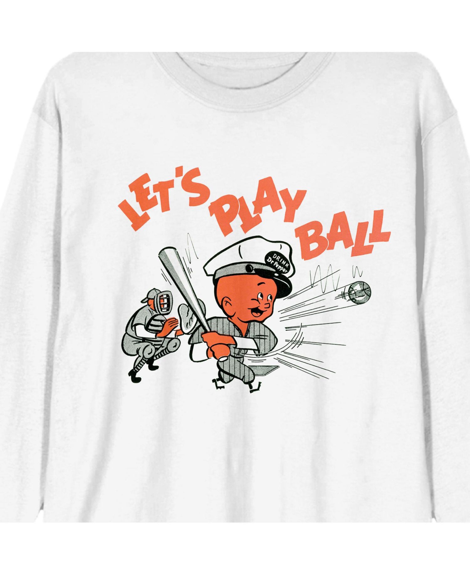Men's Let's Play Ball Crew Neck Long Sleeve Tee