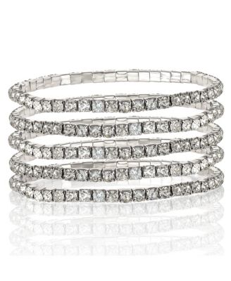 5-Piece Rhinestone Bracelet Set