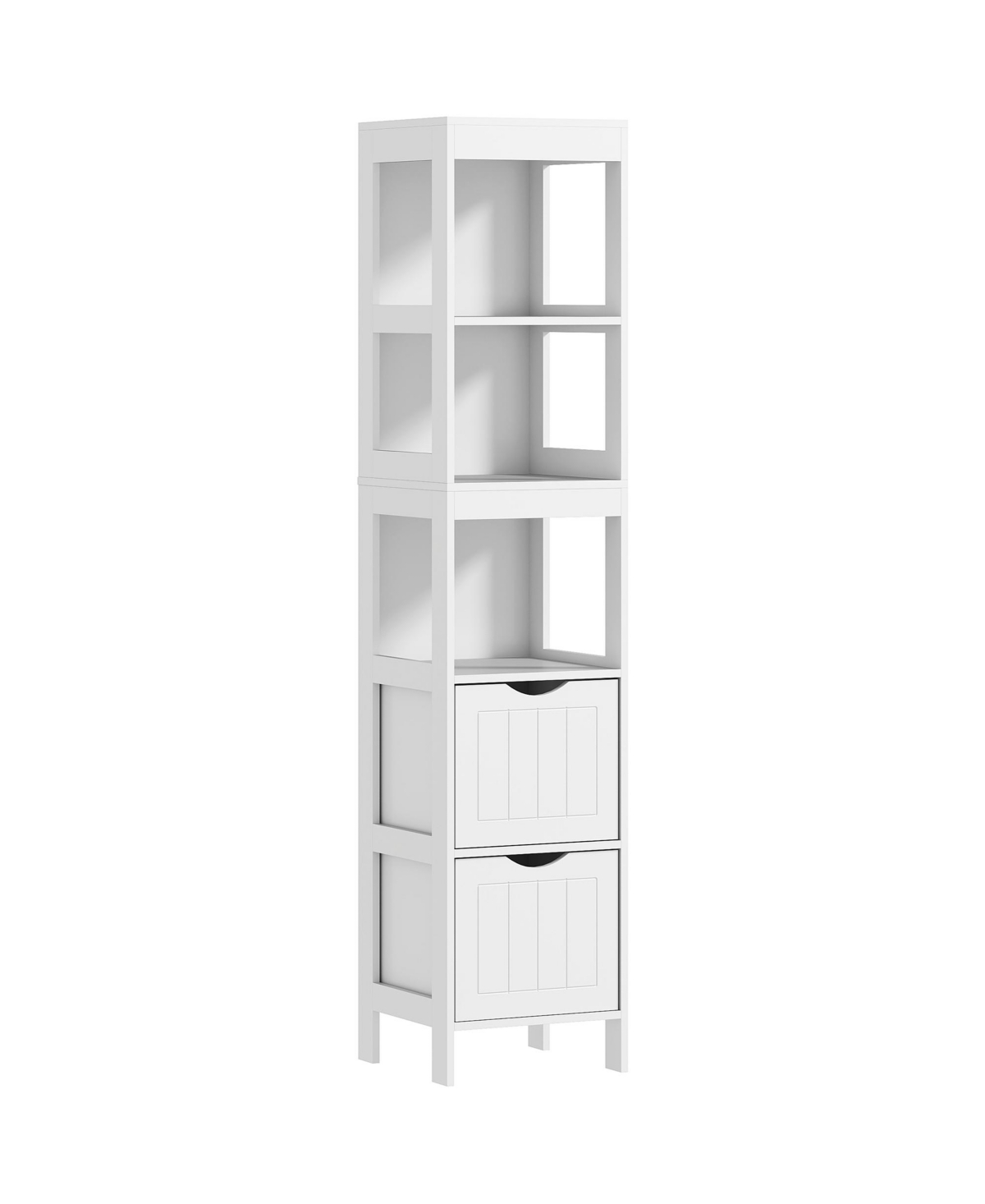 Narrow Bathroom Storage Cabinet, Slim Bathroom Cabinet, - White
