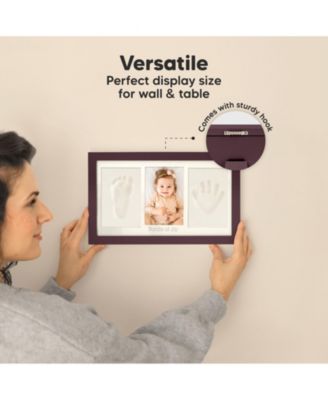 Duo Baby Hand and Footprint Kit, Baby Handprint Kit, Newborn Photo Frame, Baby Keepsake for New Mom